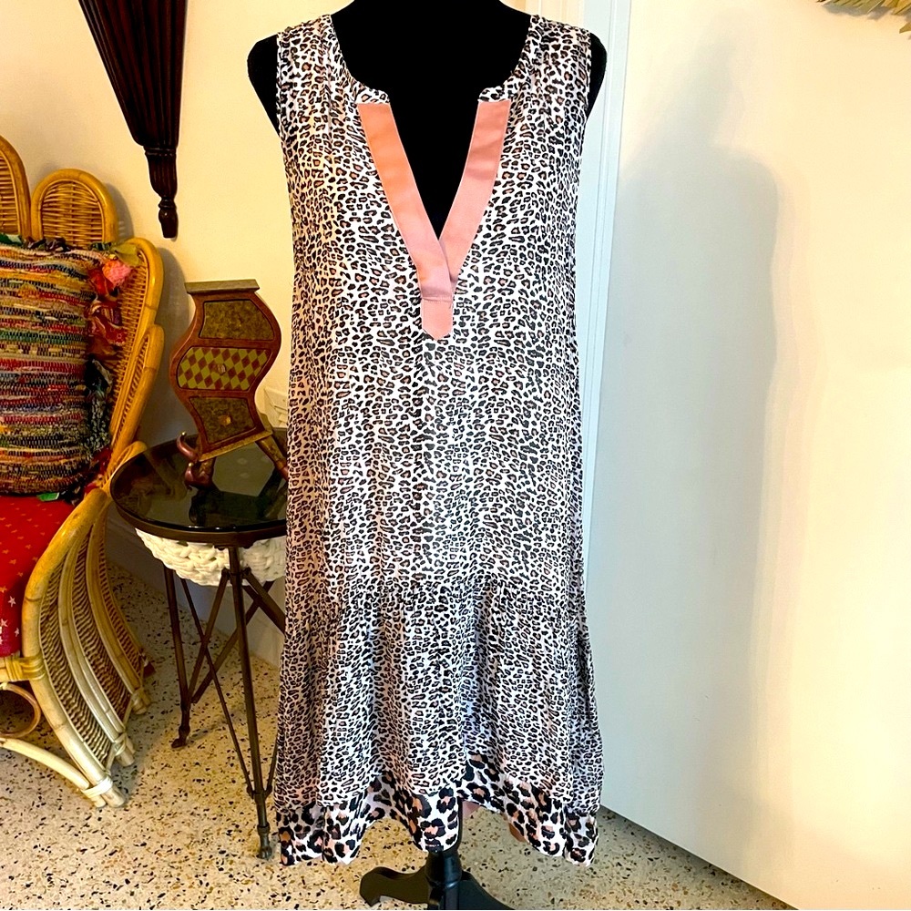 SCOTCH and SODA Rainbow Heat Leopard Print Sleeveless Swing Dress! Almost new! M